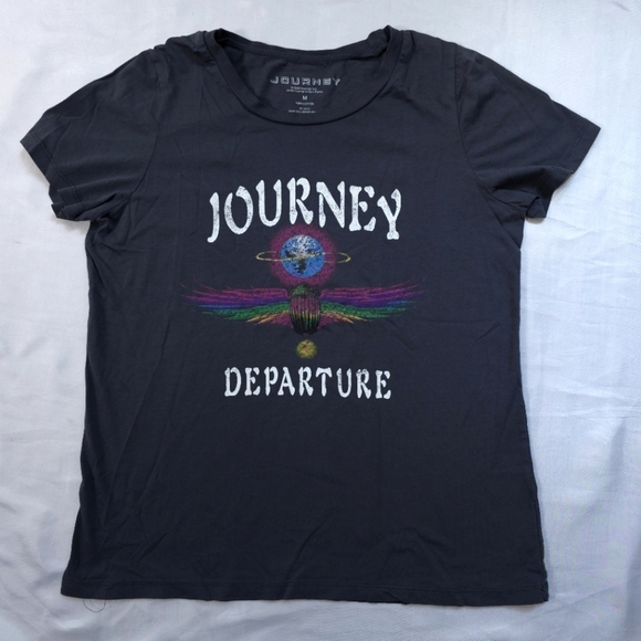 Journey Departure Women's Grey Graphic Band Tee M - Picture 1 of 6